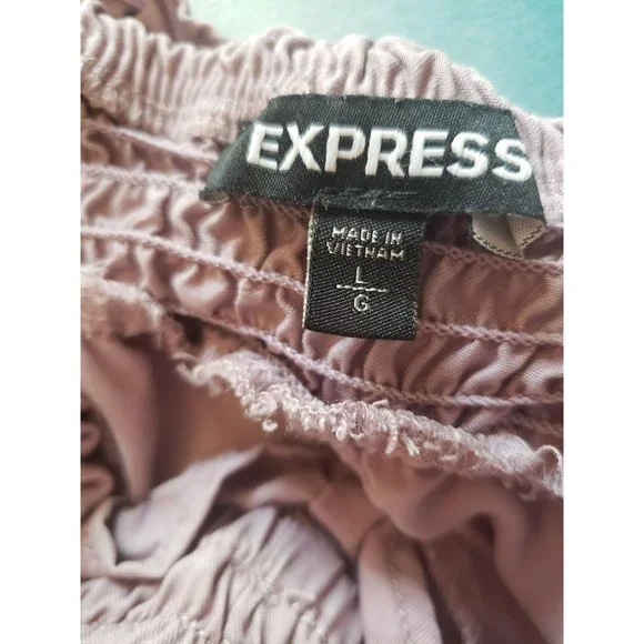 Express off the shoulder wrap dress womens size L. - Picture 7 of 8